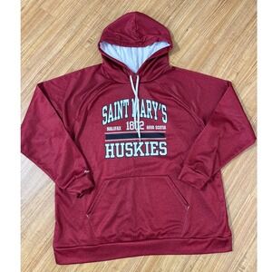 SAINT MARYS HUSKIES Maroon Pullover Hoodie Nova Scotia 3XL Fanthread Made in USA
